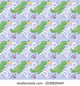 Patrón sin fisuras de los niños. con dino dibujado a mano al estilo escandinavo niños vectoriales creativos para telas de fondo púrpura textil.