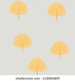 Children's seamless pattern with trees.