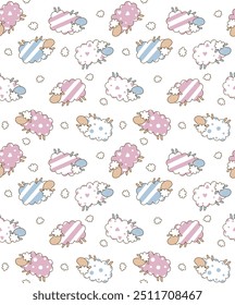 
padrão de ovinos para crianças para qualquer tipo de estampagem ou impressão em papel