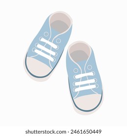 Kinderschuhe Blaue Sneakers Booties für einen neugeborenen Jungen