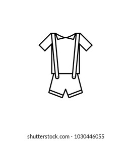 children's shorts and a T-shirt icon. Element of clothes icon. Premium quality graphic design. Signs,  symbols collection icon for websites, web design, mobile app on white background