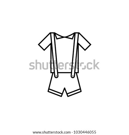 children's shorts and a T-shirt icon. Element of clothes icon. Premium quality graphic design. Signs,  symbols collection icon for websites, web design, mobile app on white background
