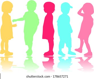 Childrens silhouettes