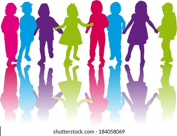 Childrens silhouettes 