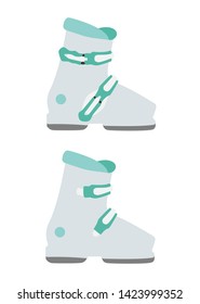 children's ski boots vector Illustration
