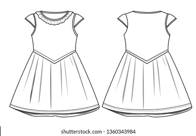 Children's Skirt vector template