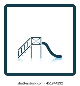Children's slide icon. Shadow reflection design. Vector illustration.