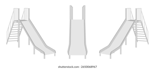 children's slide vector illustration isolated on white background.