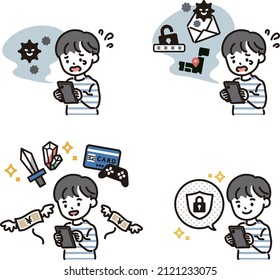 Children's smartphone use and security Boys
