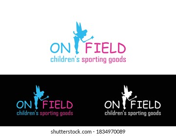Children's Sporting Goods Logo or Icon Design Vector Image Template 