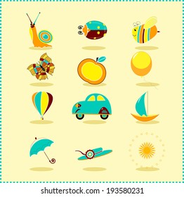 children's summer icons