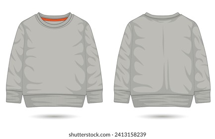 Children's sweatshirt mockup front and back view