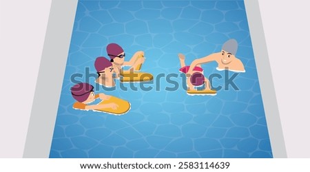 Similar – Image, Stock Photo Instructions on the beach just after sunrise