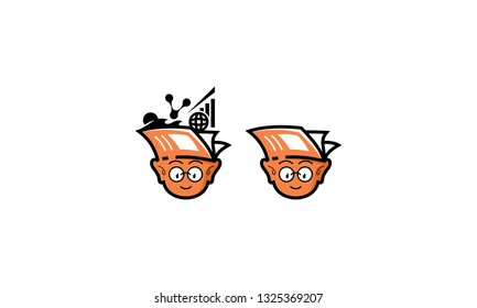 children's textbooks logo icon vector