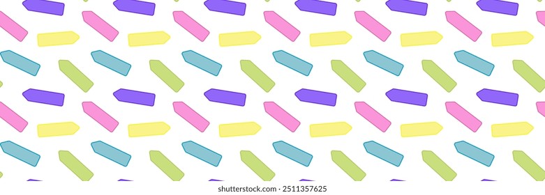children's textile pattern for schoolchild stickers bookmarks on white background