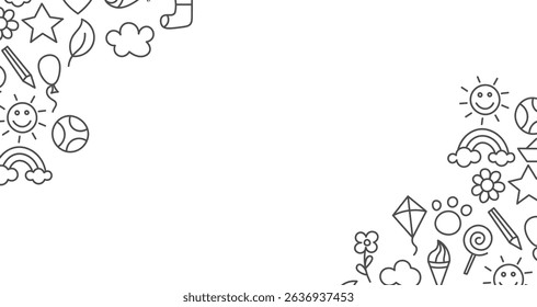 children's themed hand drawn background
