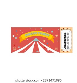 Children's ticket to the circus, ticket to the circus show PNG on a white background