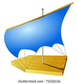 children's toy boat. vector