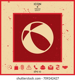 Children's toy, bouncy ball - icon