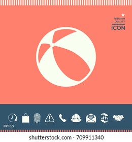 Children's toy, bouncy ball - icon