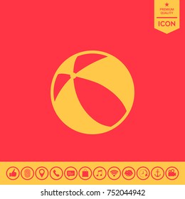 Children's toy, bouncy ball - icon