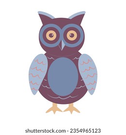 Childrens toy for boys and girls owl. For the design of postcards, packaging. Vector illustration.