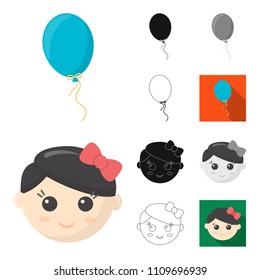 Children's toy cartoon,black,flat,monochrome,outline icons in set collection for design. Game and bauble vector symbol stock web illustration.