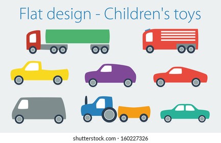 Children's toy in flat design