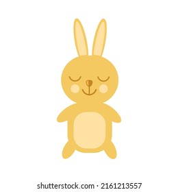 color de la ilustración vectorial de la liebre de juguete infantil.