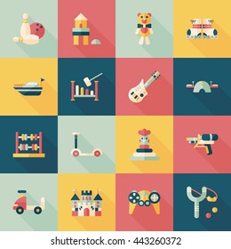 Children's toy icons set