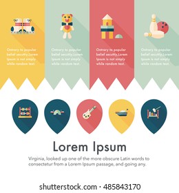 Children's toy icons set