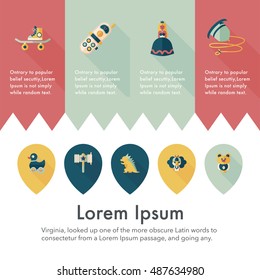 Children's toy icons set