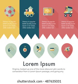 Children's toy icons set