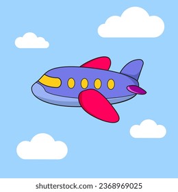 children's toy plane flying in the sky