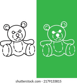 children's toy teddy bear icon