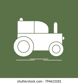 Children's toy: tractor. Design for poster or print.