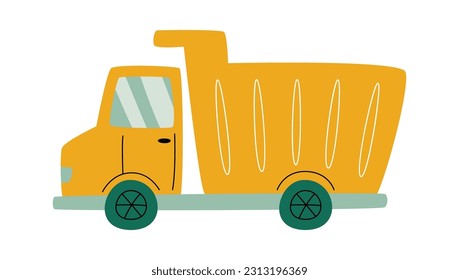 Children's Toy Truck Vector Illustration