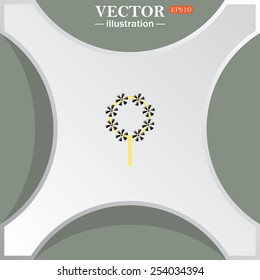 Children's toy wind mill, turntables, pinwheel wind vane, vector illustration, EPS 10