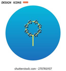 Children's toy wind mill, turntables, pinwheel wind vane. icon. vector design