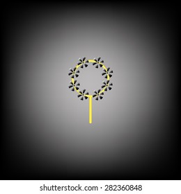 Children's toy wind mill, turntables, pinwheel wind vane. icon. vector design