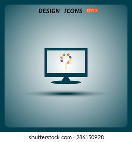 Children's toy wind mill, turntables, pinwheel wind vane. icon. vector design