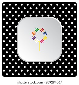 Children's toy wind mill, turntables, pinwheel wind vane. icon. vector design