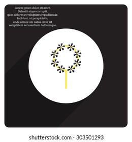 Children's toy wind mill, turntables, pinwheel wind vane. icon. vector design