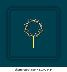 Children's toy wind mill, turntables, pinwheel wind vane. icon. vector design
