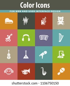 Children's toys icon set for web sites and user interface
