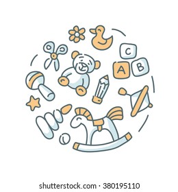 Children's toys illustration