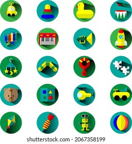 Childrens toys, illustration, vector, on a white background.