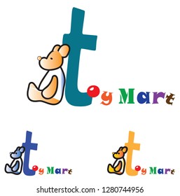 Children`s toys store concept logo,Concept illustration for toy industry.