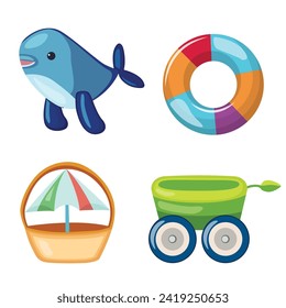 children's toys, vector design set