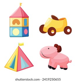 children's toys, vector design set